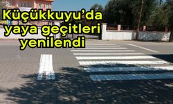 Küçükkuyu’da yaya geçitleri yenilendi