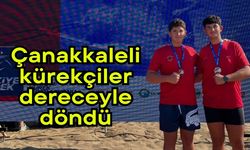Çanakkaleli kürekçiler dereceyle döndü