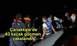 Çanakkale'de 43 kaçak göçmen yakalandı