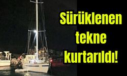Çanakkale Boğazı’nda sürüklenen tekne kurtarıldı