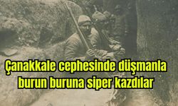 Türk askerleri, Çanakkale cephesinde düşmanla burun buruna siper kazdı (Video)