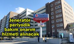 Jeneratör periyodik bakım onarım hizmeti alınacak