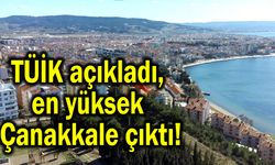 TÜİK açıkladı, en yüksek Çanakkale çıktı!