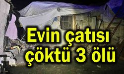Evin çatısı çöktü 3 ölü