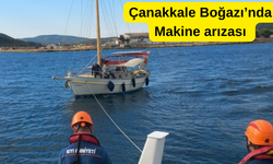 Çanakkale Boğazı’nda tekne makine arızası yaptı