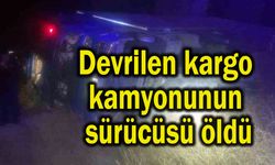Devrilen kargo kamyonunun sürücüsü öldü