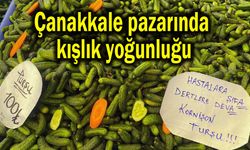 Çanakkale pazarında kışlık yoğunluğu