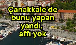 Çanakkale'de bunu yapan yandı, affı yok