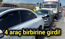 4 araç birbirine girdi!