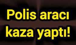 Polis aracı kaza yaptı!