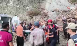 Kepçe uçurumdan düştü
