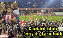 Çanakkale'de balonlar, Gencay için gökyüzüne bırakıldı (Video)