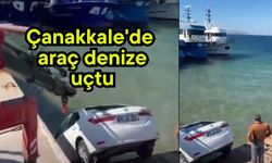 Çanakkale'de araç denize uçtu