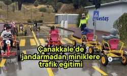 Çanakkale'de jandarmadan miniklere trafik eğitimi
