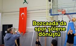 Bozcaada’da  spor şölene dönüştü
