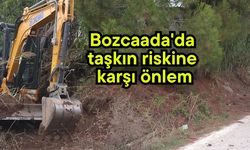 Bozcaada'da taşkın riskine karşı önlem