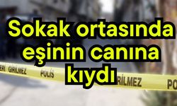 Sokak ortasında eşinin canına kıydı