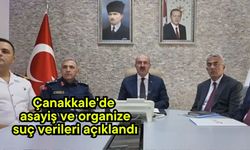Çanakkale'de asayiş ve organize suç verileri açıklandı