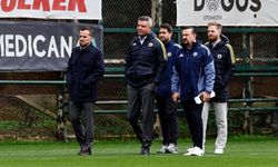 Fenerbahçe'de Başkan Saran idmanı takip etti