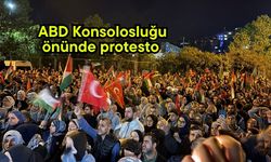 ABD Konsolosluğu önünde protesto (Video)