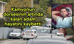 Kamyonun dorsesinin altında kalan adam hayatını kaybetti (Video)