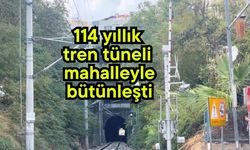 114 yıllık tren tüneli mahalleyle bütünleşti (Video)