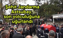Şehit Jandarma Astsubay, son yolculuğuna uğurlandı (Video)