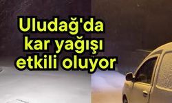 Uludağ'da kar yağışı etkili oluyor (Video)