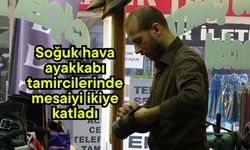 Soğuk hava ayakkabı tamircilerinde mesaiyi ikiye katladı (Video)