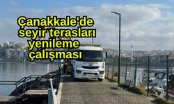 Çanakkale'de seyir terasları yenileme çalışması
