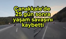 Çanakkale'de 25 gün sonra yaşam savaşını kaybetti (Video)