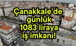 Çanakkale'de günlük 1083 liraya iş imkanı!
