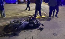 İş makinesi ile çarpışan motosikletli ağır yaralandı