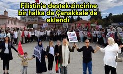 Filistin’e destek için bir halka da Çanakkale’de eklendi (Video)