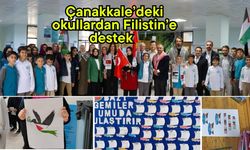 Çanakkale’deki okullardan Filistin’e destek