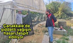 Çanakkale'de şiddetli yağışın hasarı tespit ediliyor