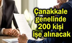 Çanakkale genelinde 200 kişi işe alınacak
