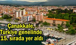 Çanakkale, Türkiye genelinde 15. sırada yer aldı