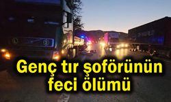 Genç tır şoförünün feci ölümü (Video)