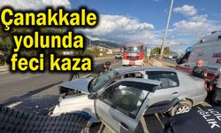 Çanakkale yolunda feci kaza