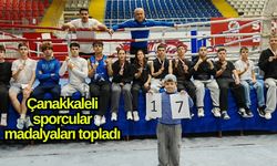 Çanakkaleli sporcular madalyaları topladı