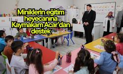 Miniklerin eğitim heyecanına Kaymakam Acar’dan destek