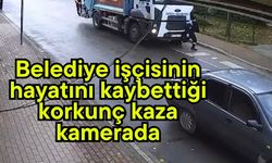 Belediye işçisinin hayatını kaybettiği korkunç kaza kamerada (Video)