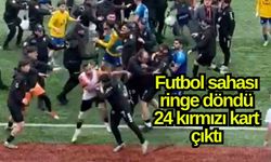 Futbol sahası ringe döndü, 24 kırmızı kart çıktı