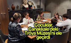 Çocuklar, Çanakkale'deki  Troya Müzesi’ni ele geçirdi
