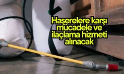 Haşerelere karşı mücadele ve ilaçlama hizmeti alınacak