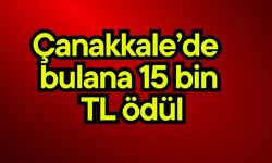 Çanakkale’de bulana 15 bin TL ödül
