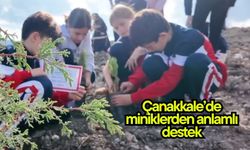 Çanakkale’de miniklerden anlamlı destek