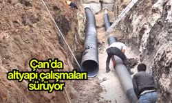 Çan’da altyapı çalışmaları sürüyor