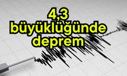 4,3 büyüklüğünde deprem